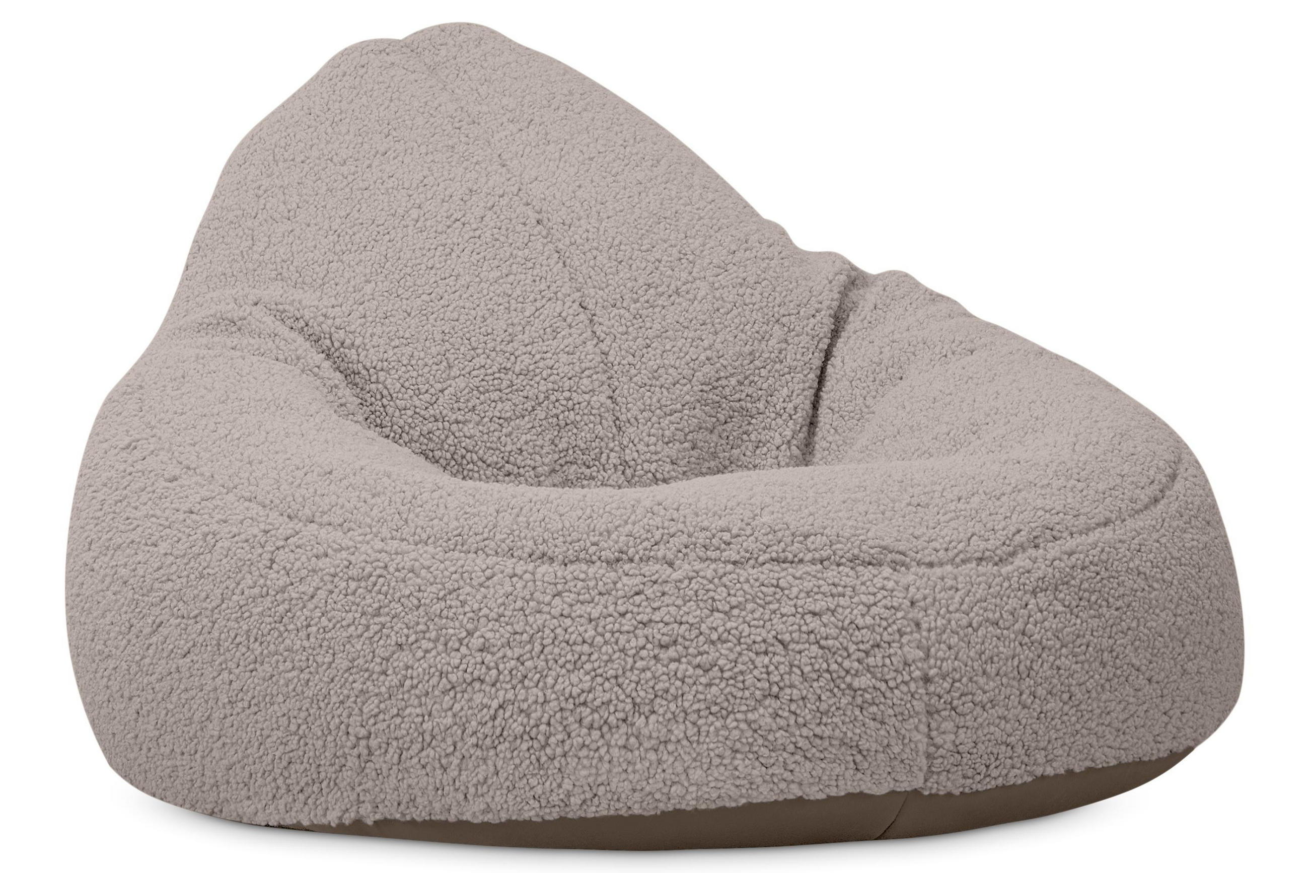 SITZSACK COSMO aus Bouclé, Hellbraun - Hellbraun, Textil (85/80/85cm) - KONSIMO®