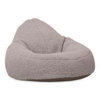 SITZSACK COSMO aus Bouclé, Hellbraun - Hellbraun, Textil (85/80/85cm) - KONSIMO®
