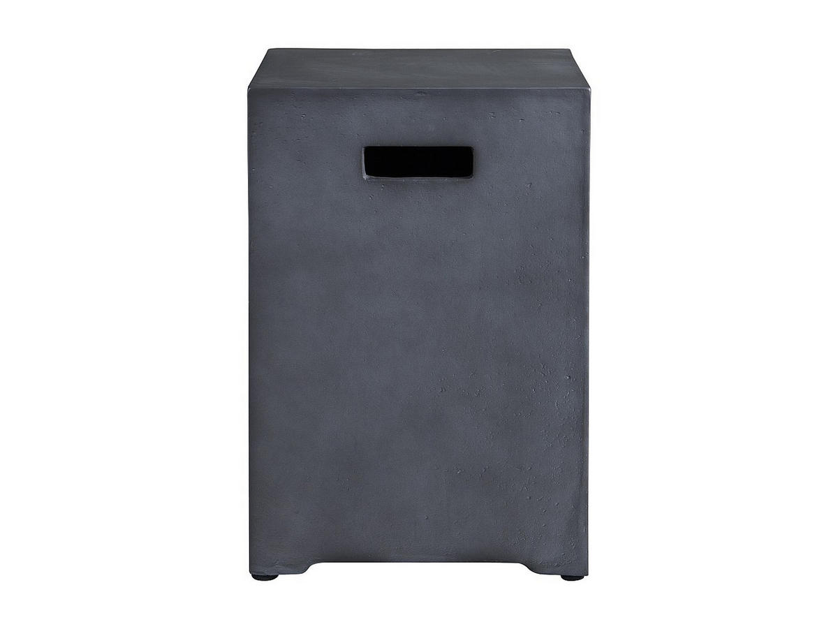 FEUERSCHALE - 41cm x 41cm - Kunststein - anthrazitgrau - SEROZA - Anthrazit, Stein (41/62.6/41cm) - Vente-Unique