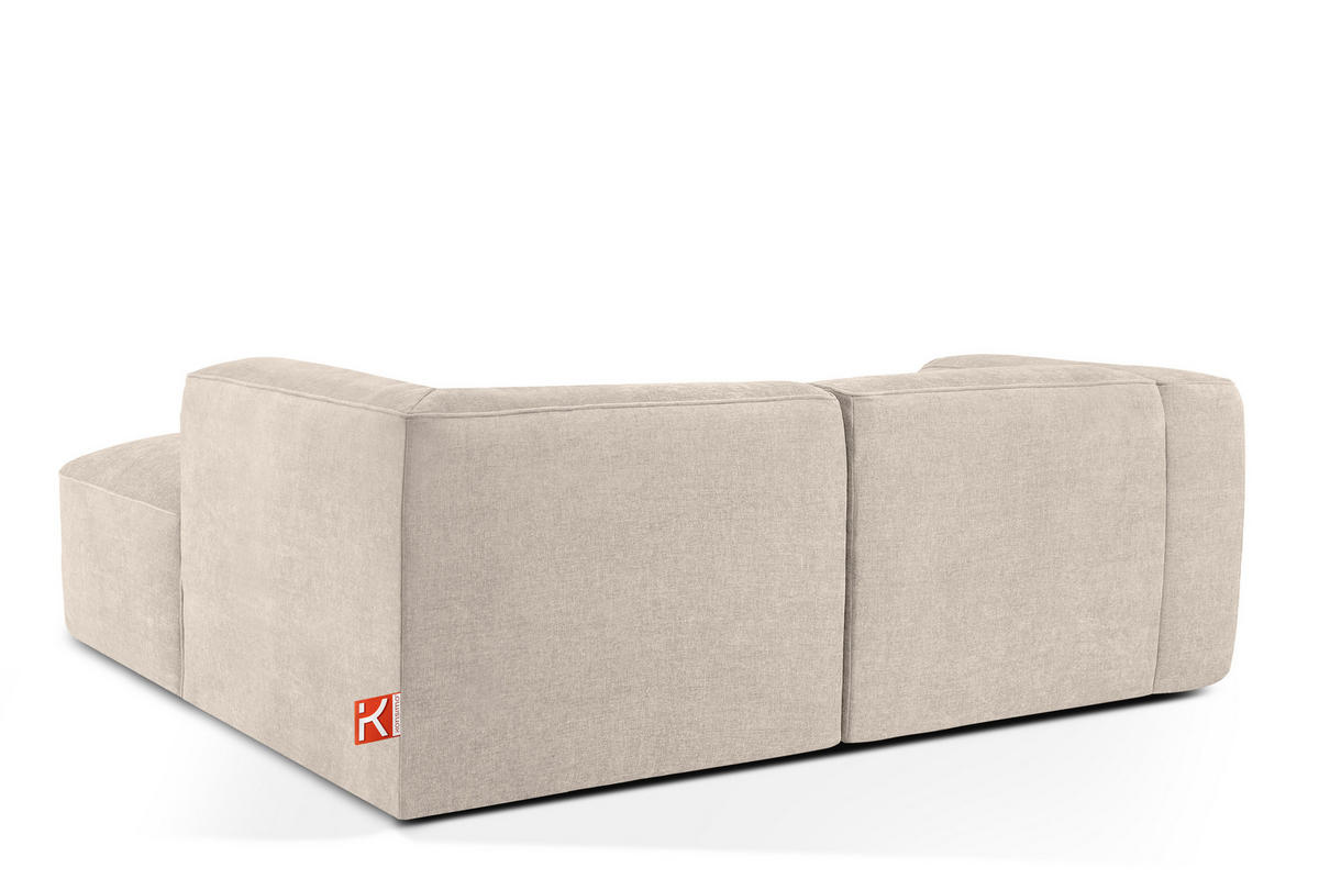 ECKSOFA RECHTS FUBBO, Cremig - Creme, Holz/Holzwerkstoff (225/176cm) - KONSIMO®