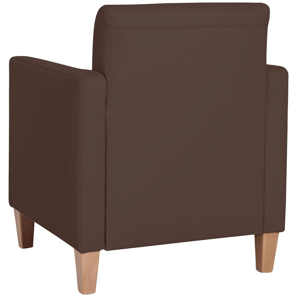 SESSEL Karol Bezug Kunstleder Buche natur / braun - Braun, Kunststoff (71/81/70cm) - 58aufmkessel