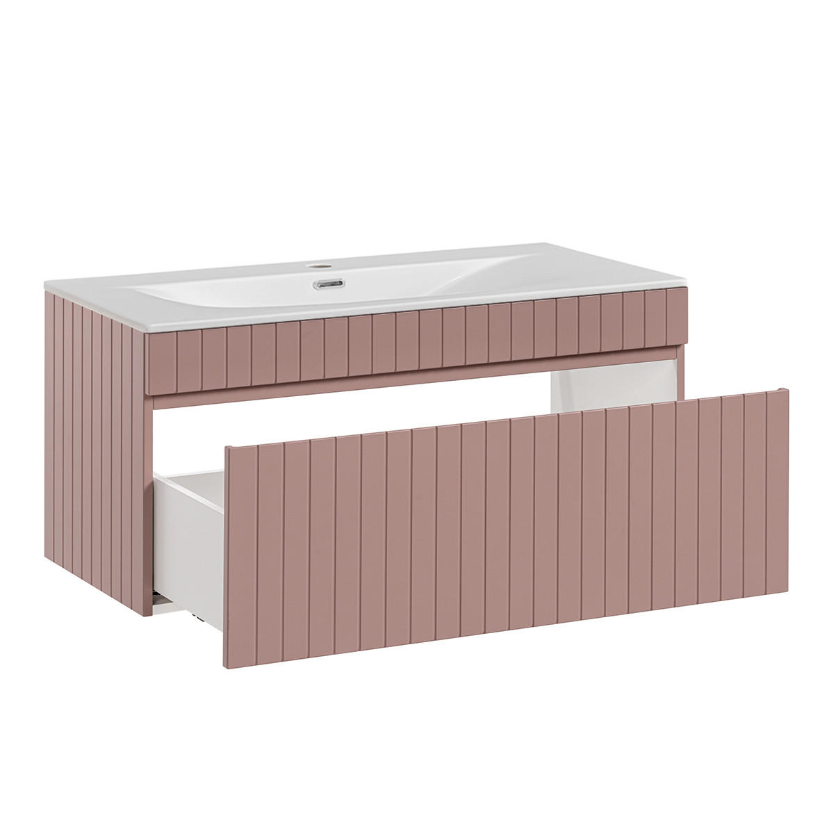 WASCHTISCH 100cm Zelie Rose - Pink, Holzwerkstoff (100/46/46cm) - Petits-meubles