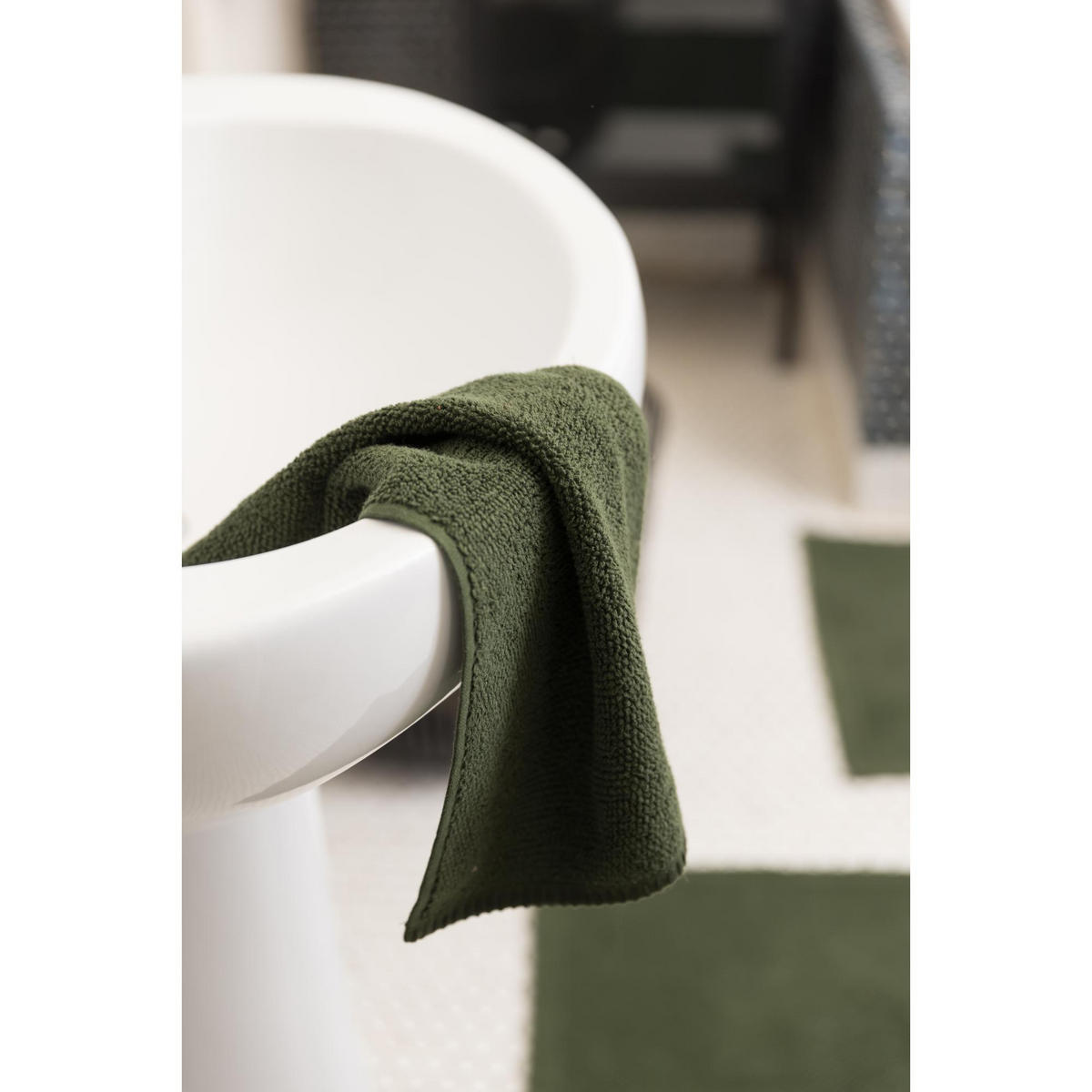 HANDTUCH Bora rosmarin 50 x 100 cm - Olivgrün, Textil (50/100cm) - Vivaraise