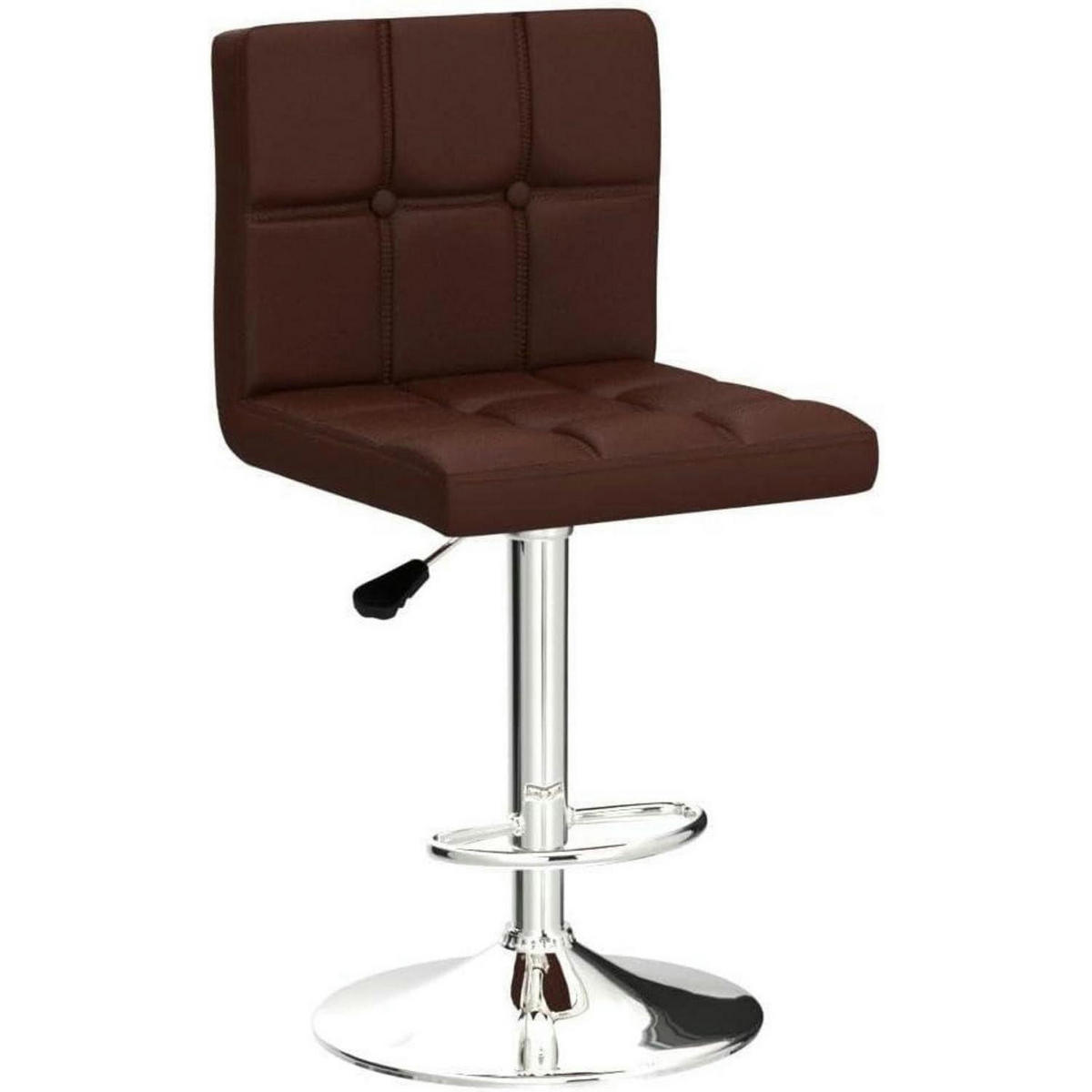 BARHOCKER 2er-Set Kunstleder höhenverstellbar 62-83cm drehbar Kaffee - Braun, Kunststoff (40/112/37cm)