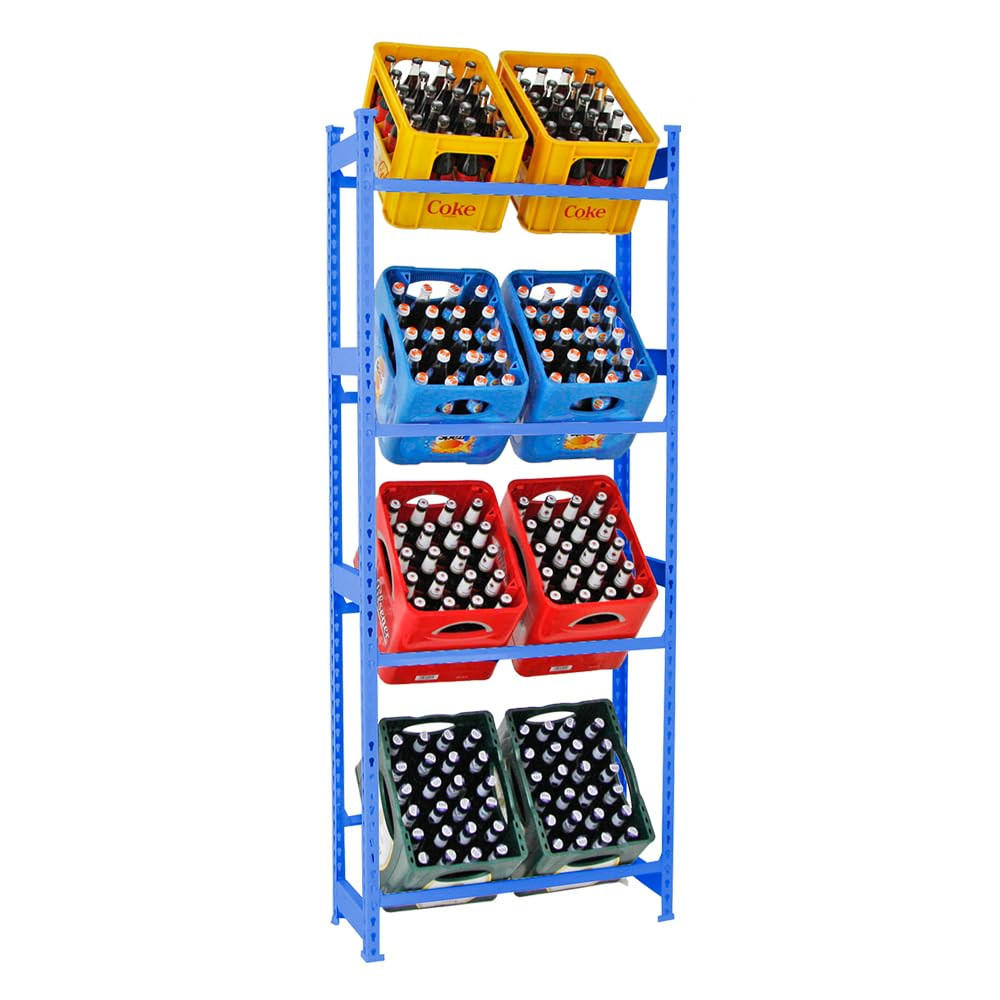GETRÄNKEKISTENREGAL High Big Camel 200x80x30 cm Blau - Blau, Metall (80/200/30cm) - PROREGAL