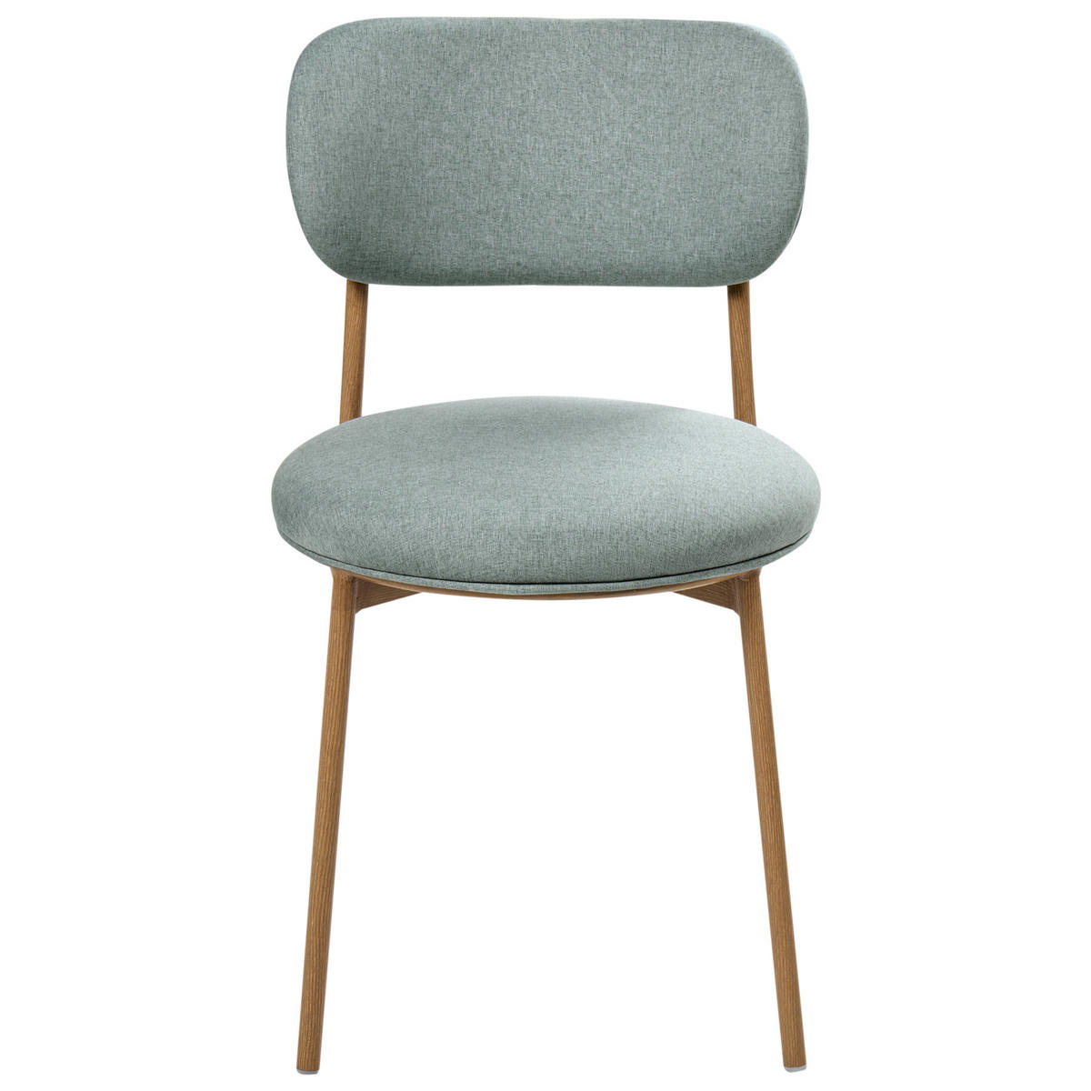ÉTKEZŐSZÉK 2 darabos Szett Mentazöld Casey - barna/mentazöld, textil (43/76/50cm) - Beliani