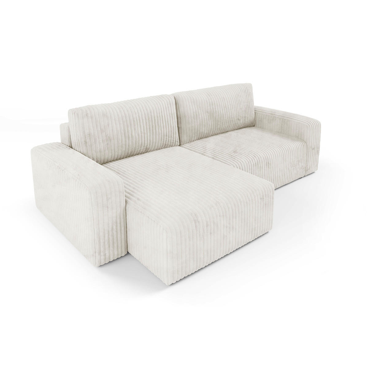 ECKSOFA Angela 3 Sitzplätze Weiß - Weiß, Holz (252/149cm) - Petits-meubles