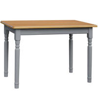 KOMA Esstisch KM708650 aus massivem Kiefernholz, 90 × 90 cm, Grau / Erle gebeizt - Grau, Holz (90/75/90cm) - Koma