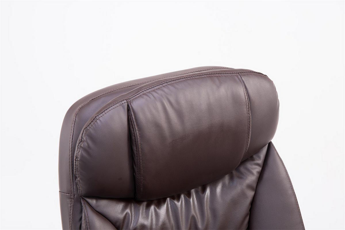 BÜROSTUHL XL Troja, Kunstleder Braun - Braun, Textil/Metall (67/122/67cm) - TPFLiving