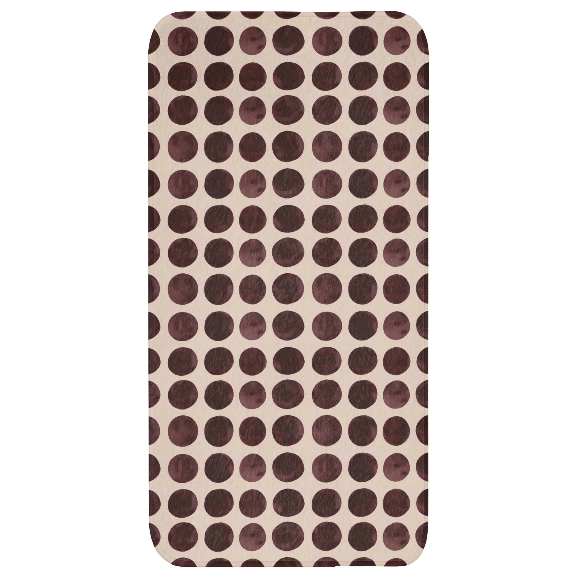 OnlyWow KOUPELNOVÁ PŘEDLOŽKA Puntíky - Vzor - Hnědý 60x120 cm