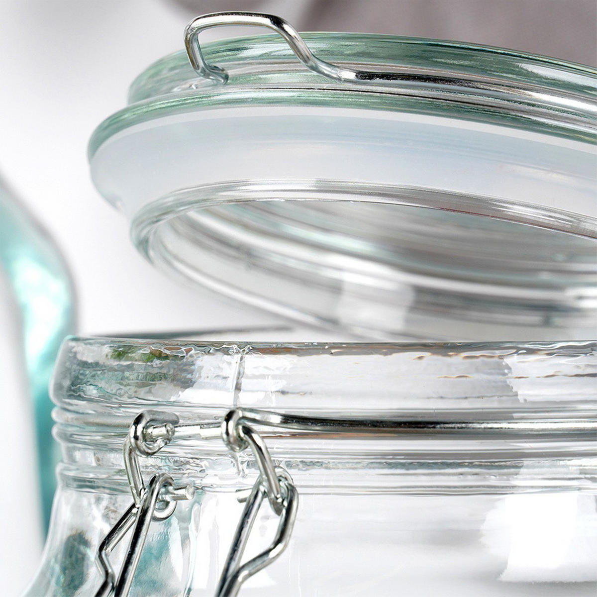 VORRATSGLAS Clipverschluss 4,2 l Transparent - Transparent, Glas (4.2L) - Orion 