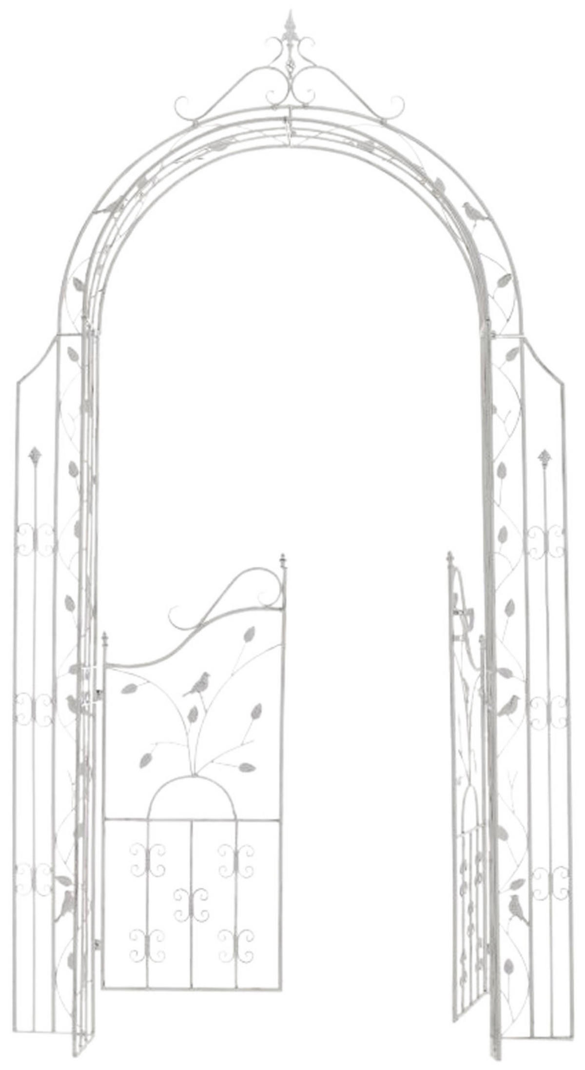 ROSENBOGEN Guam antik weiß - Weiß, Metall (144/270/36cm) - TPFLiving