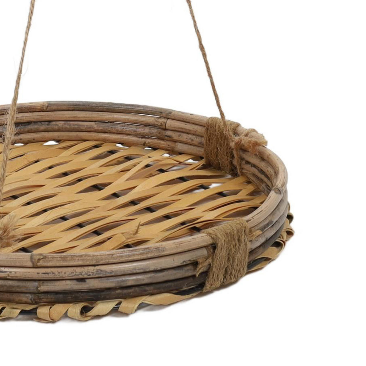 HÄNGETOPF Bambus Rattan Ø 30,5 cm - Braun, Naturmaterialien (30.5/50/30.5cm)
