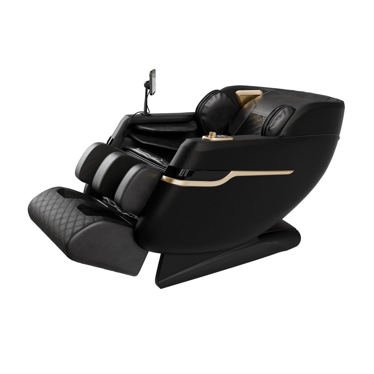 MASSAGESESSEL Naxos Schwarz - Schwarz, Textil (75/105/142cm) - Juskys