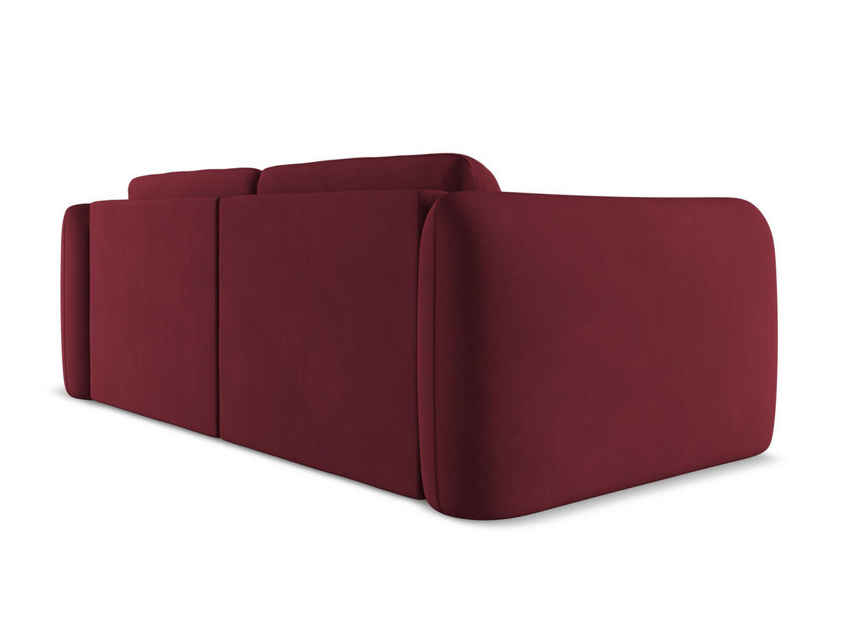 3-SITZER SOFA Chenille Stoff Rot - Rot/Weinrot, Kunststoff/Textil (210/74/105cm) - Makamii