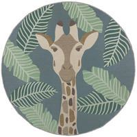 TEPPICH Outdoor Tier-Design, Giraffe, kindgerecht YEALM VINCE - Grün, Textil (160/160cm) - KADIMA DESIGN