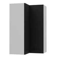 ECKHÄNGESCHRANK Bonn W14/60 weiß / schwarz matt 60 / 60 / 96cm - Schwarz/Weiß, Holz/Holzwerkstoff (60/96/60cm) - Feldmann-Wohnen