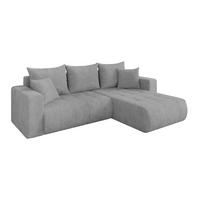 ROHOVÁ SEDAČKA s funkcí spaní, otoman vpravo MILA-L 277x194x86 šedá manšestr - šedá/černá, kompozitní dřevo/textil (277/194cm) - ALTDECOR