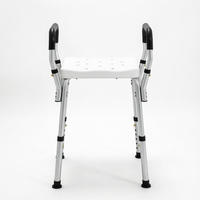 DUSCHSTUHL 6-fach höhenverstellbar, DE-42181, Silber/Weiß - Weiß, Kunststoff/Metall (45/69/52cm) - ComfortXL