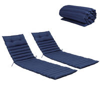 LIEGESTUHLAUFLAGE Marineblau 2er-Set - Blau, Kunststoff (64/2.3/190cm)