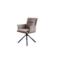 ESSZIMMERSTUHL KYRA Taupe Velvet - Taupe/Schwarz, Kunststoff/Textil (64/88/61cm) - KAWOLA
