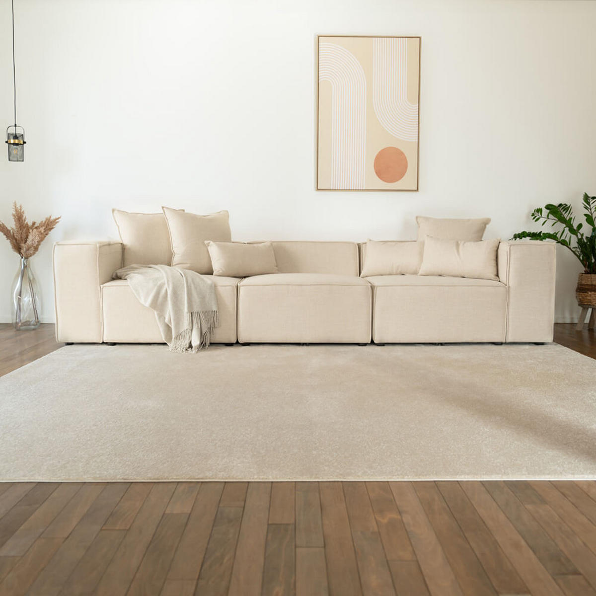 MODULARES SOFA VERONA - Beige, M - Beige, Kunststoff/Textil (327/70/120cm) - Home Deluxe