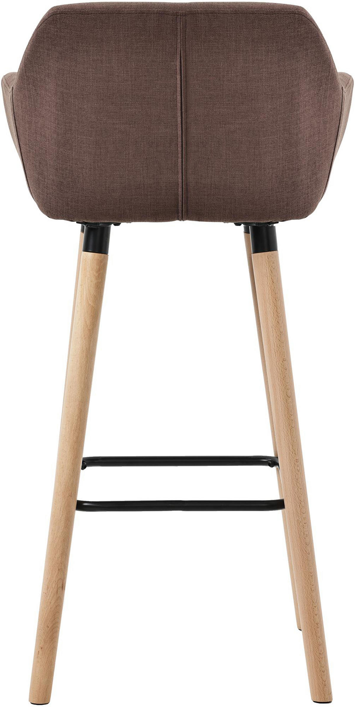 BARHOCKER Grande Stoff coffee - Braun, Holz/Textil (51/101/50cm) - TPFLiving