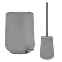 BAD ACCESSOIRES SET Nova ONE 2tlg. grey (grau) - Grau, Kunststoff (23/29/23cm) - Zone Denmark