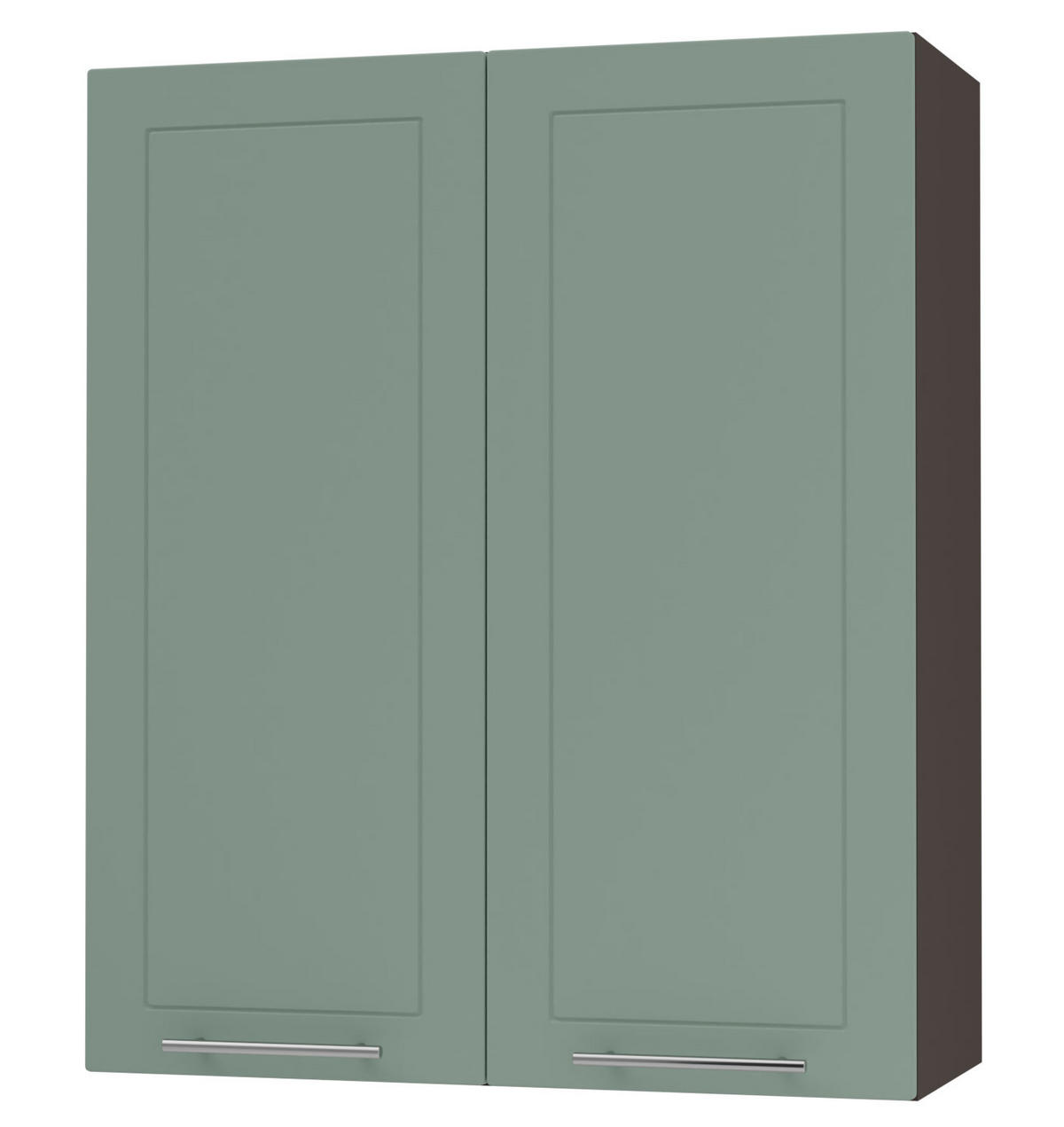 KÜCHENHÄNGESCHRANK Kvantum W4/80 Mint Matt / Lava Matt 80 / 32,5 / 96cm - Dunkelgrau/Mintgrün, Holz/Holzwerkstoff (80/96/32.5cm) - Feldmann-Wohnen