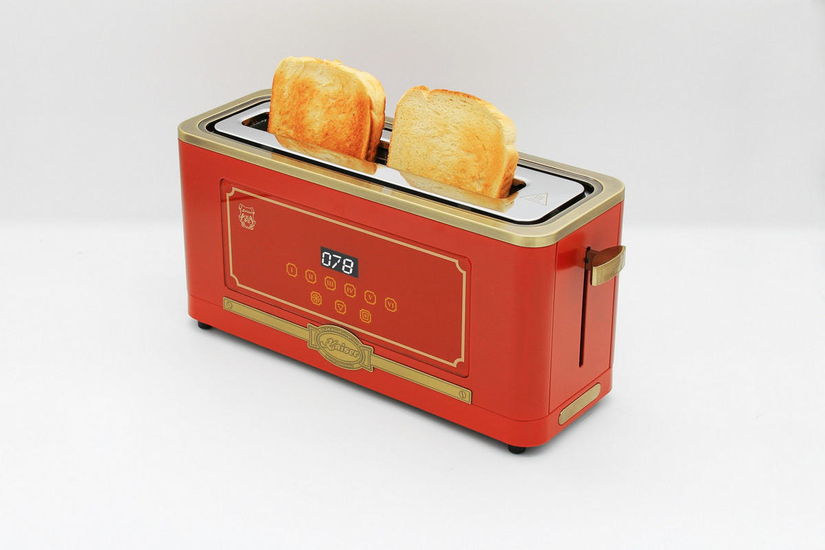TOASTER T 4000 RotEm, Bordeaux, 6 verschiedene Toaststufen - Bordeaux, Metall (38.5/18.5/13.1cm) - Kaiser Küchengeräte