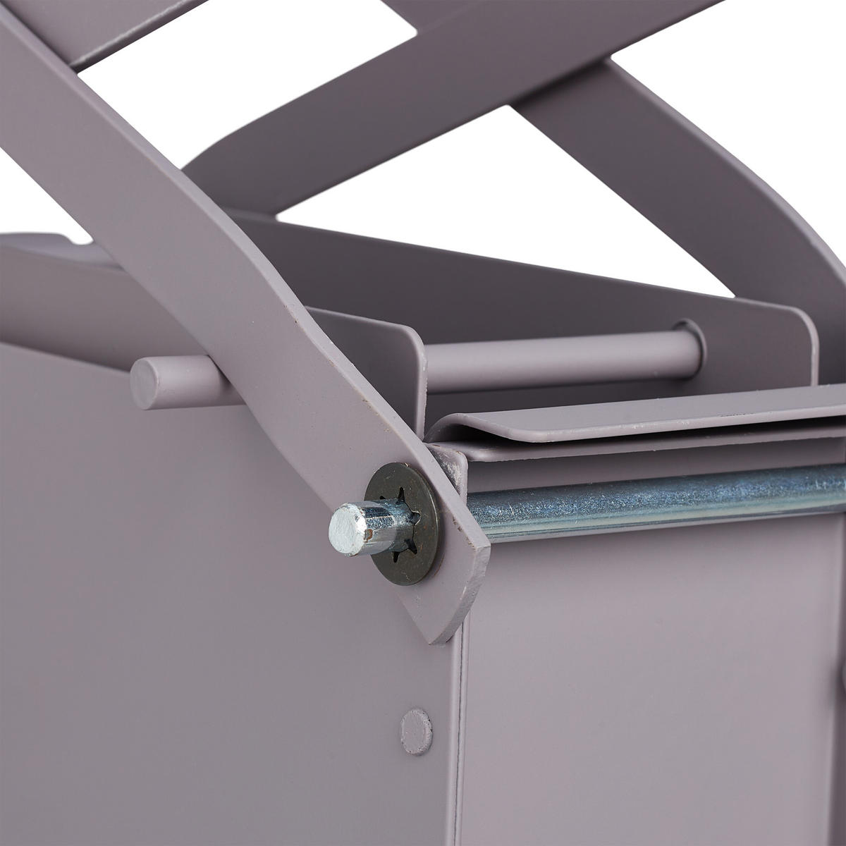 PAPIERBRIKETTPRESSE - Grau, Metall (30/24/12.5cm) - Relaxdays