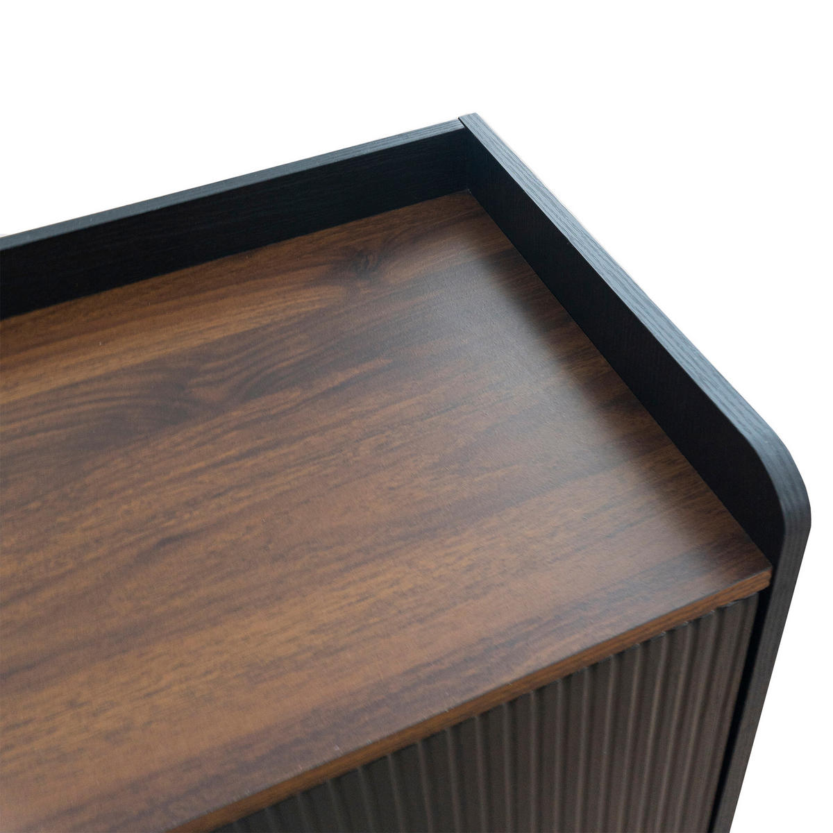 TV-MÖBEL Holz- und Schwarz-Effekt 160/40/58 cm - Schwarz, Holz (40/58/160cm) - Urban Meuble