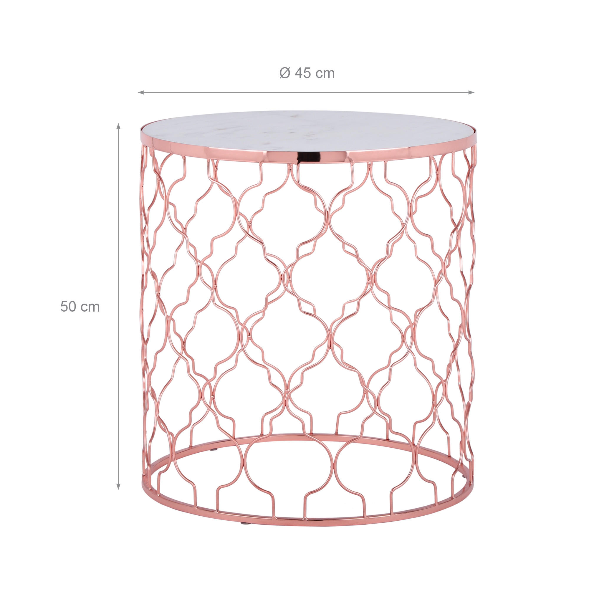Womo-Design Beistelltisch Weiß 40x50x45 cm