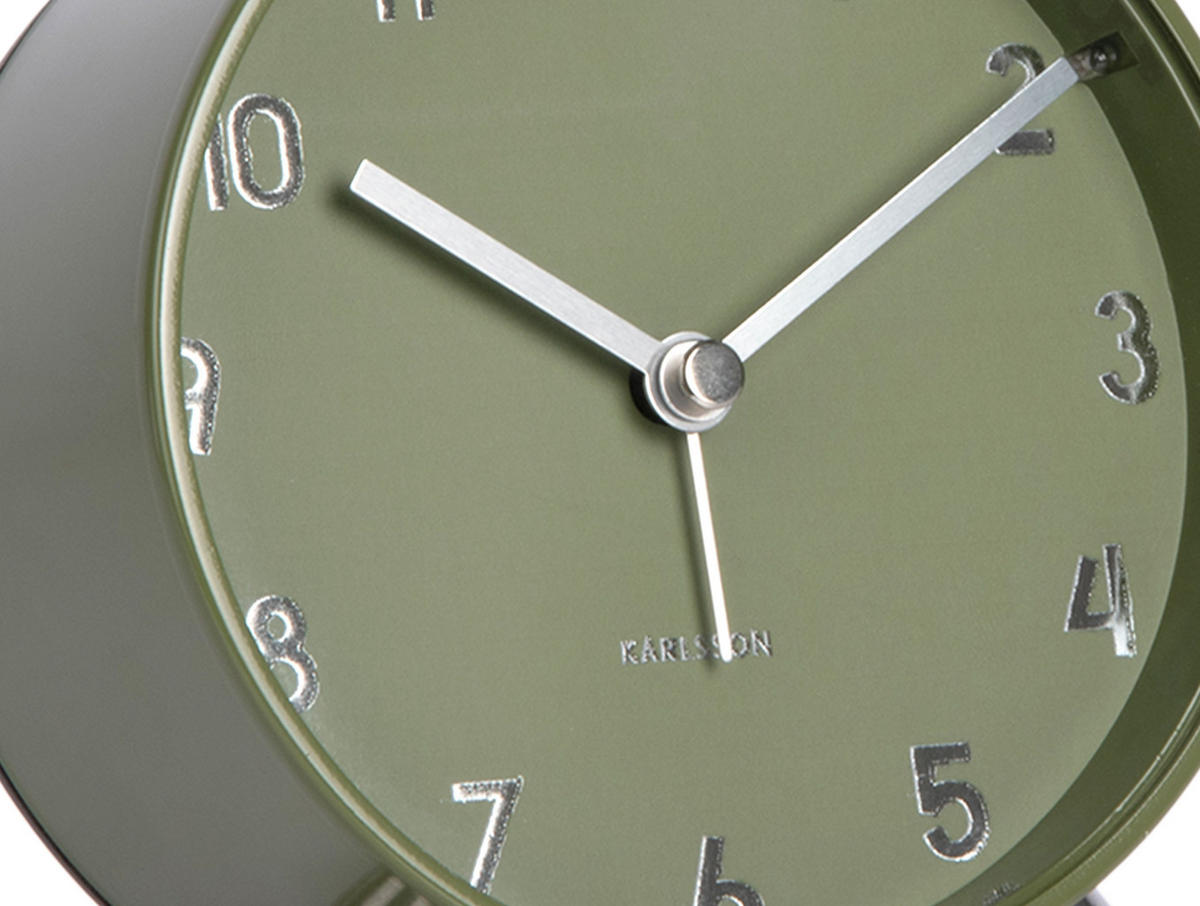 WECKER Cadiz Elan - Grün - 12/11 cm - Grün, Metall (12/11/12cm) - Karlsson