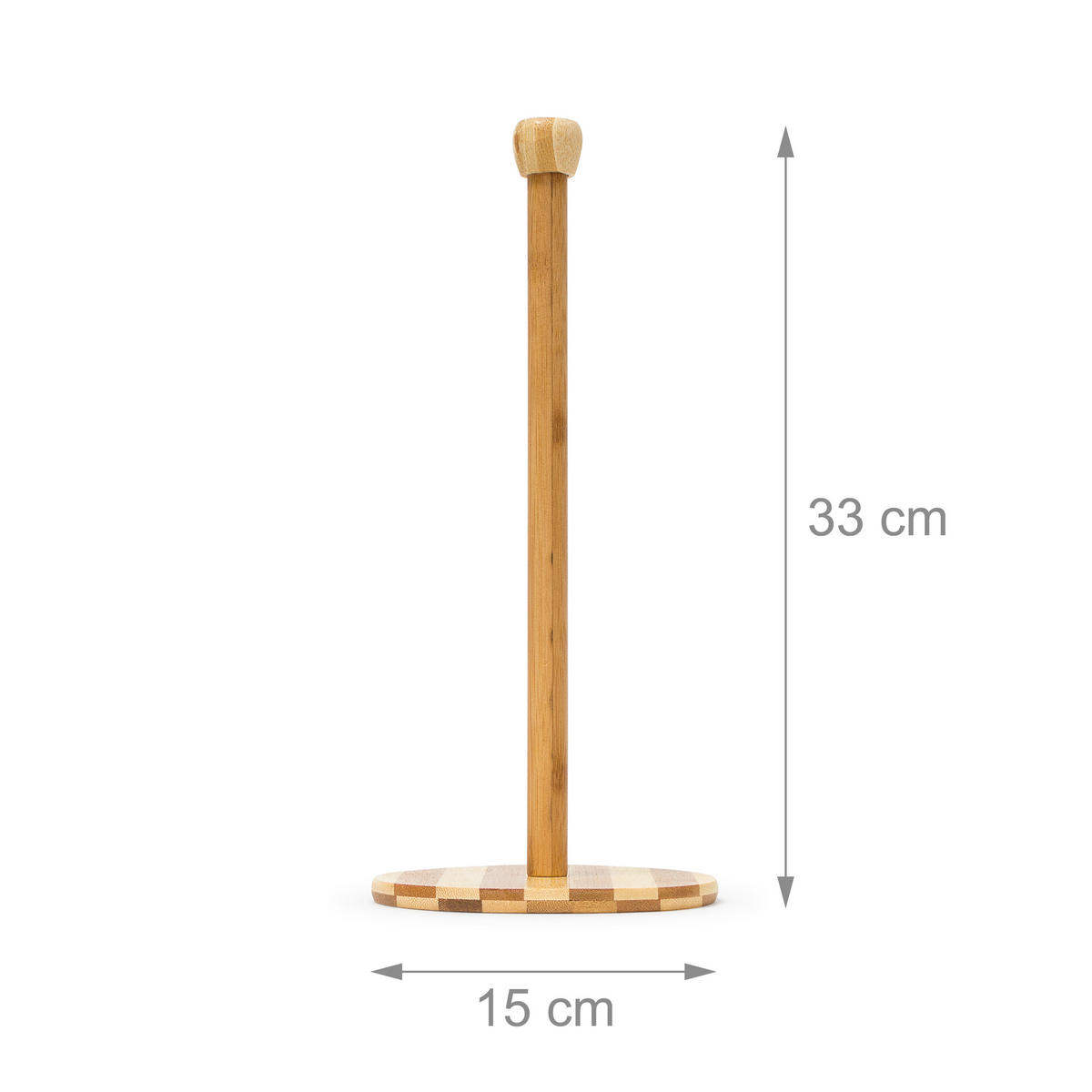 KÜCHENROLLENHALTER - Hellbraun, Holz (15/33/15cm) - Relaxdays