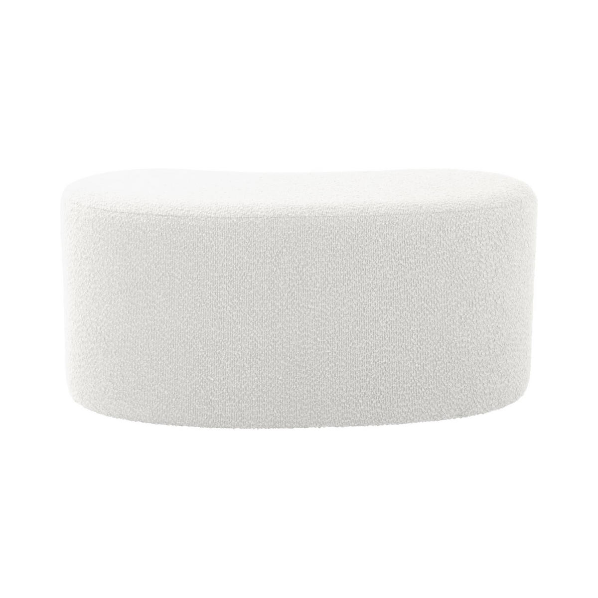 HOCKER Ada Wave 80/43/36 cm - Weiß, Textil (43/36/80cm) - Leitmotiv