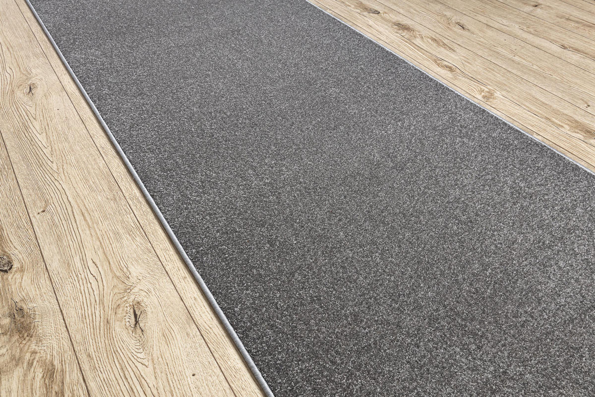 LÄUFER KARMEL Glatt, 60/100 cm - Grau, Textil (60/100cm) - rugsX