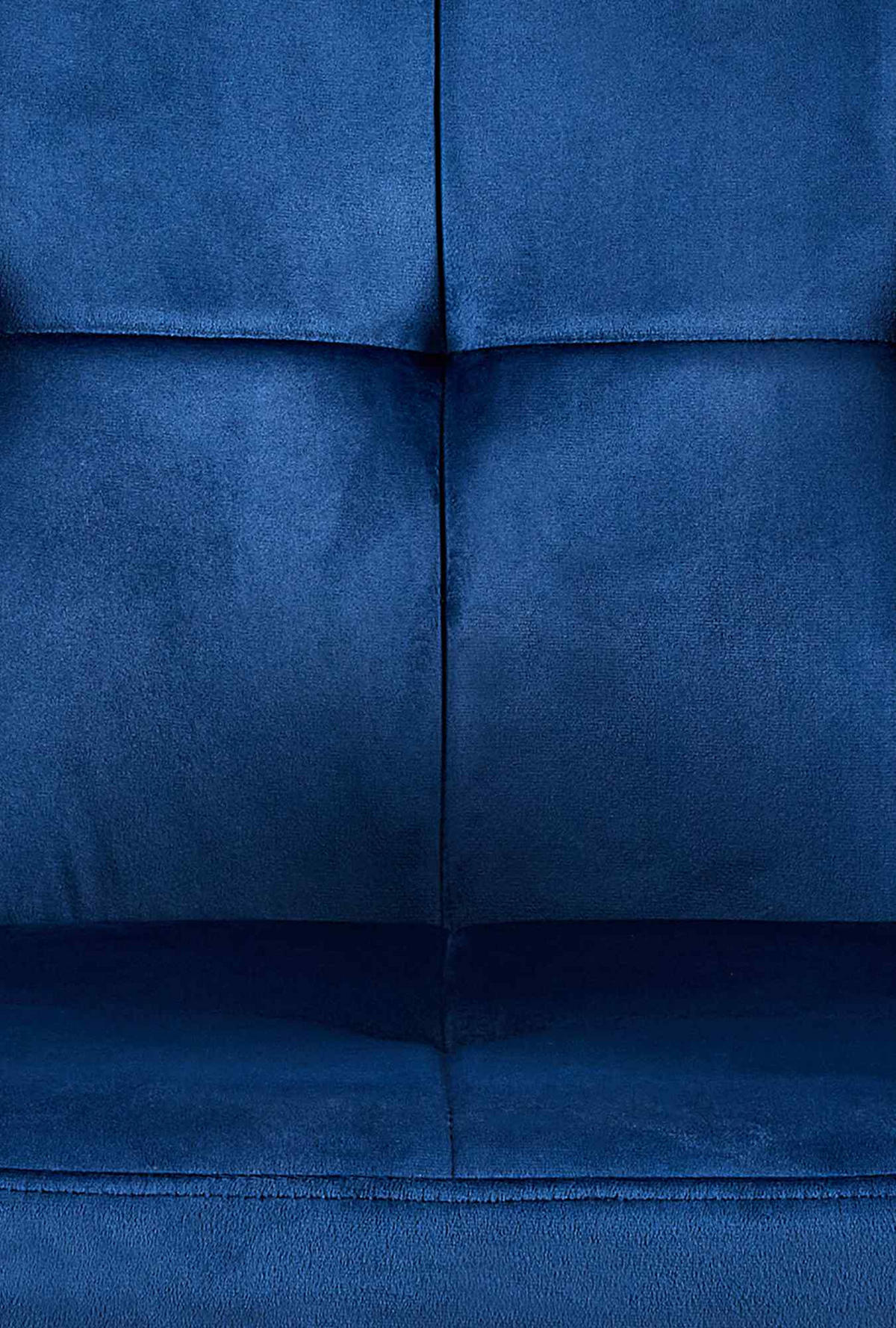 ARMLEHNENSTUHL 4er Set Samt Blau - Blau/Schwarz, Textil/Metall (56.5/84/61cm) - CLP