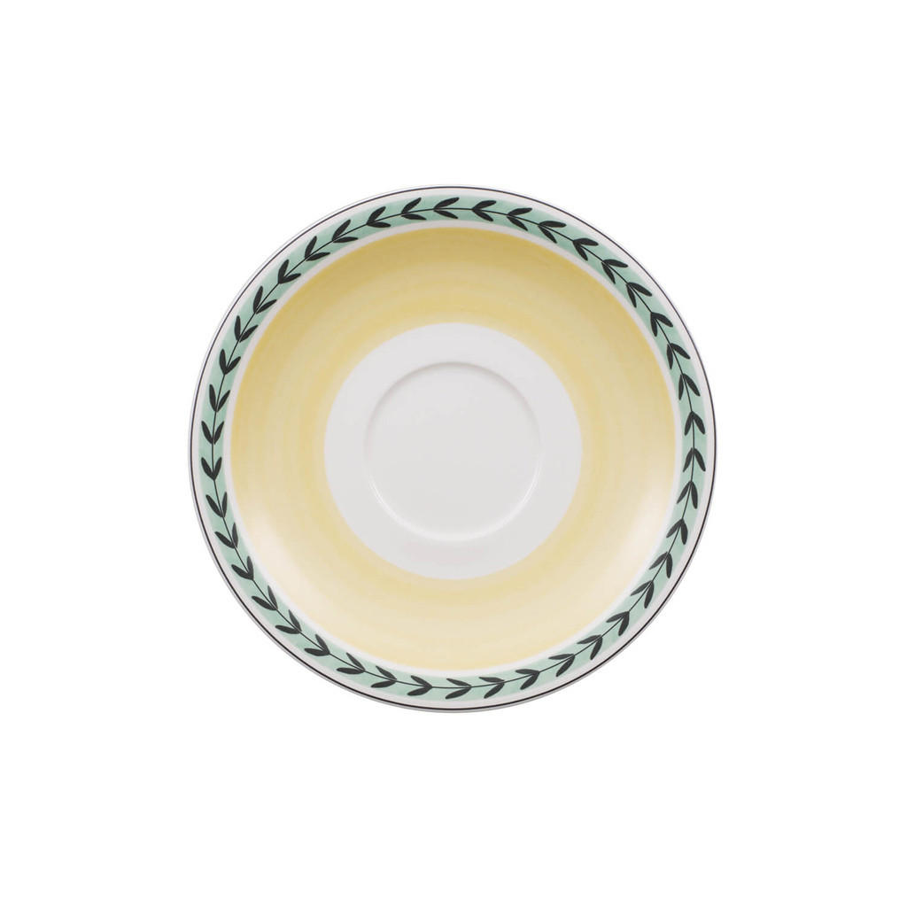 CAFÉ AU LAIT UNTERTASSE French Garden weiß-bunt ø 19,5 cm - Multicolor/Weiß, Keramik (19.5cm) - Villeroy & Boch