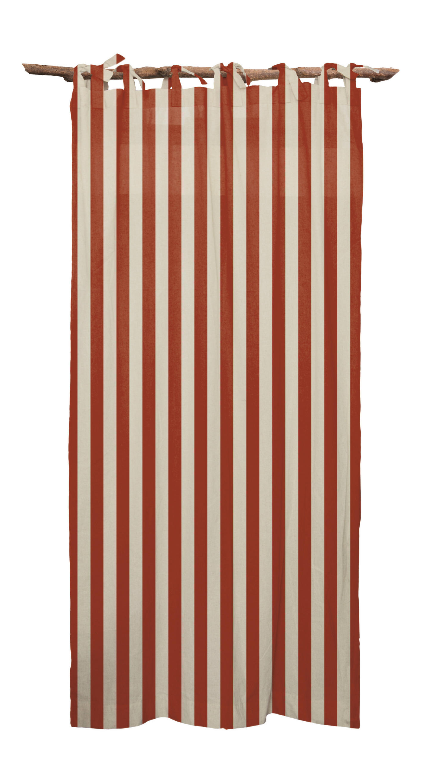 VORHANG Gestreifter aus Baumwolle in Rot 250x140 MARSHALL - Rot, Textil (137/245/0.1cm) - RNT By Really Nice Things