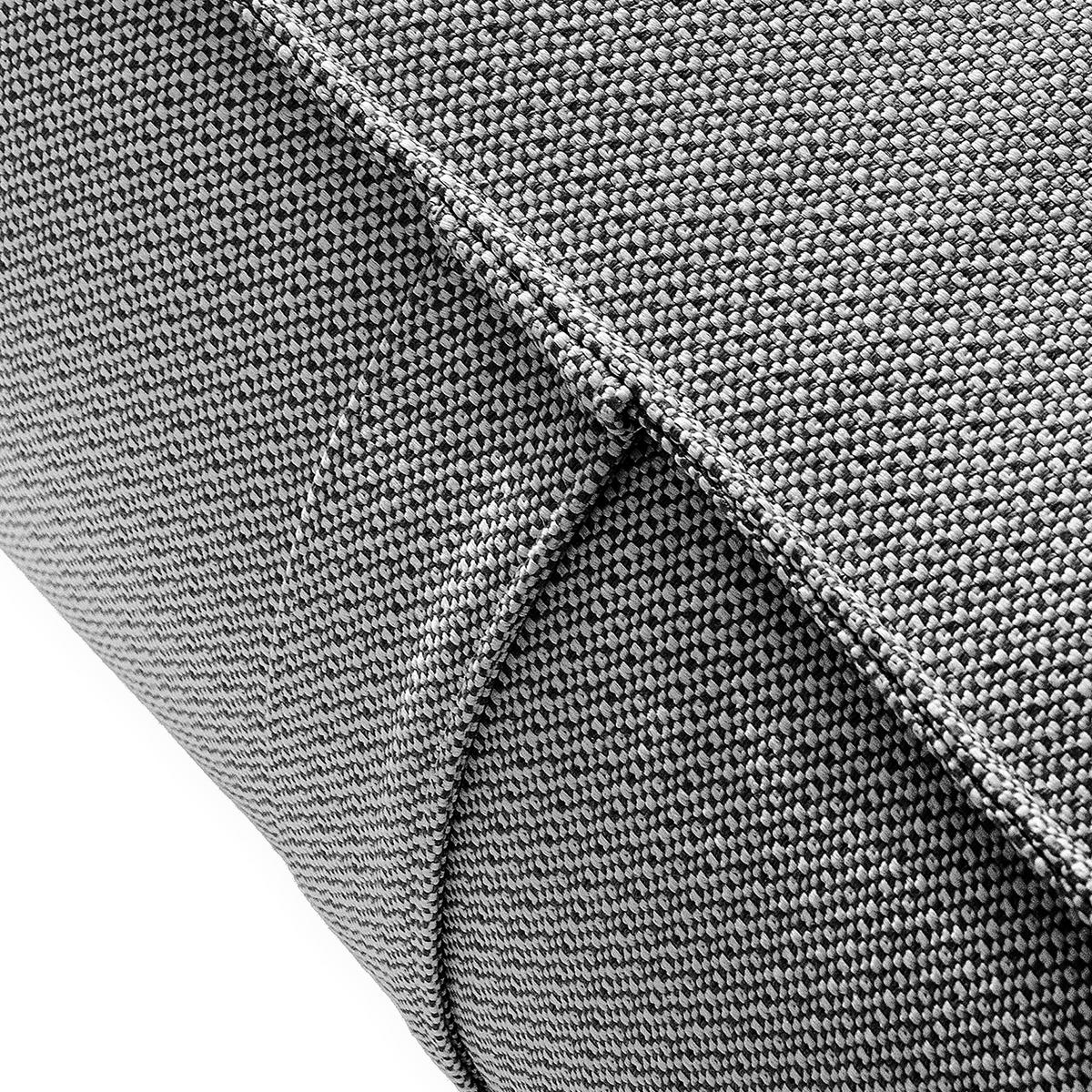 GARTENLOUNGE-HOCKER LOVIA Outdoof Pouf, Schwarz/Weiß - Schwarz, Textil (90/41/75cm) - KONSIMO®