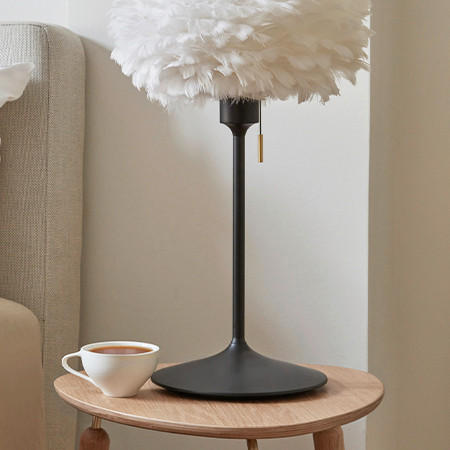 Leuchtenfuß Schwarz Metall