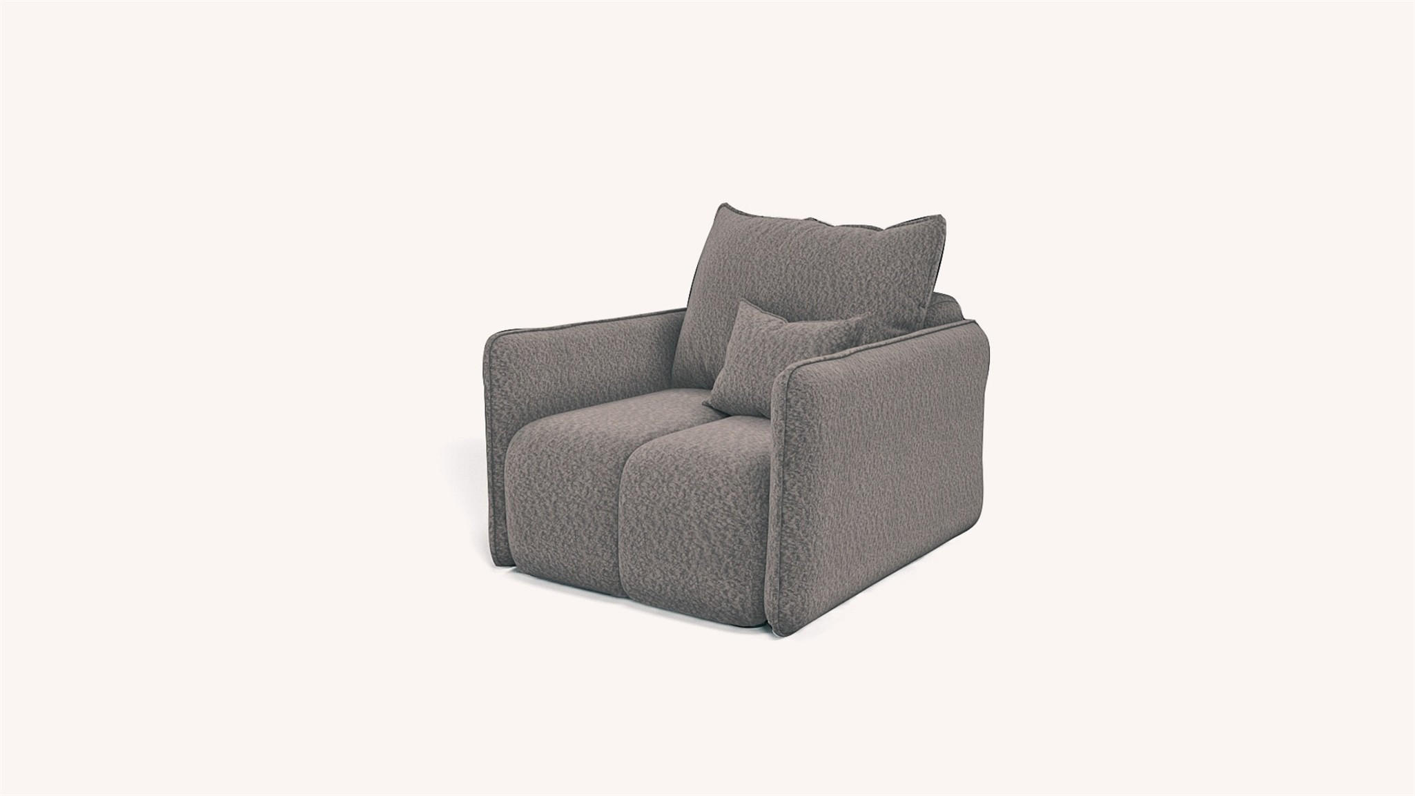 SESSEL Morgano - Beige, Holzwerkstoff/Textil (85/86/102cm) - Fun Möbel