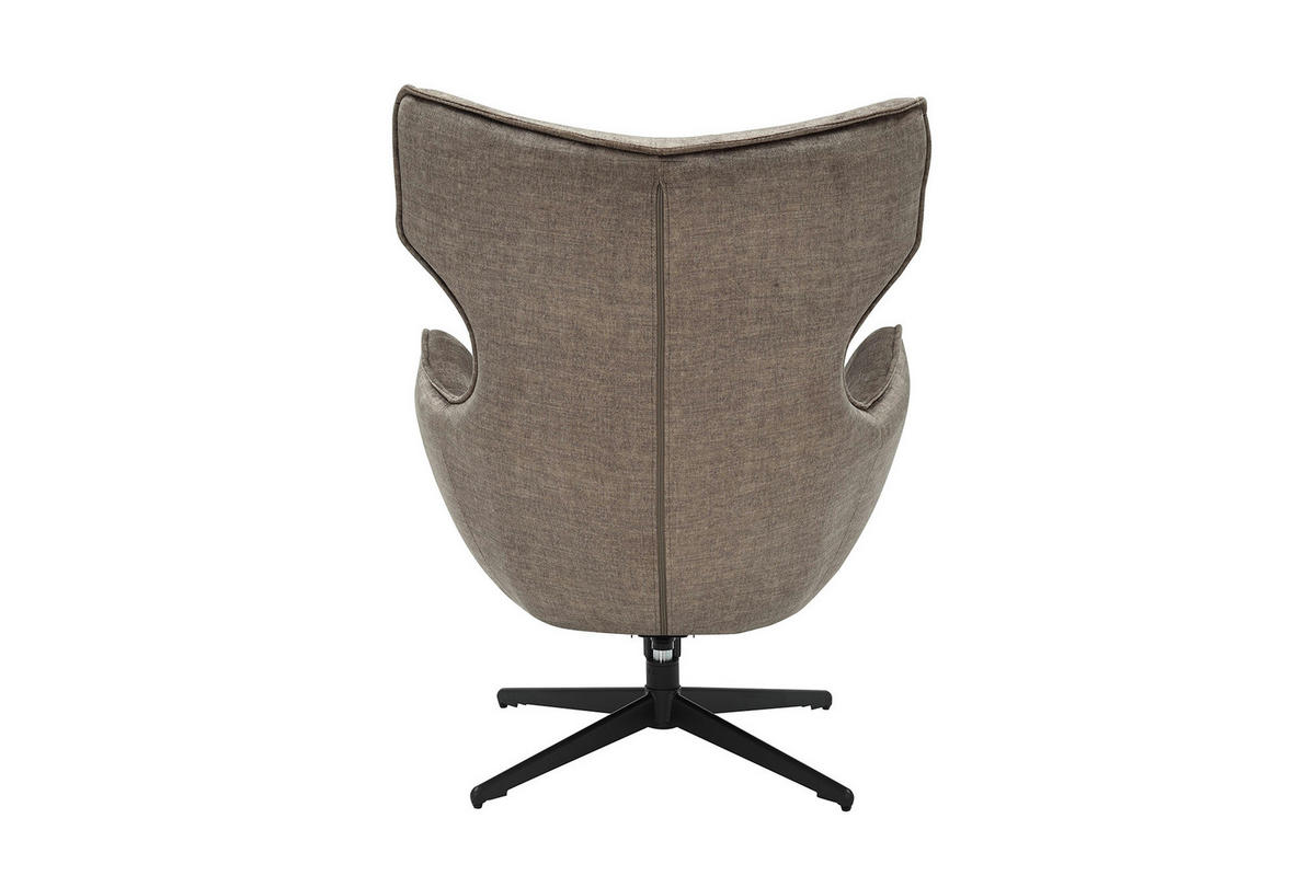 SESSEL VOGUE Samt Taupe 100 cm - Taupe/Schwarz, Textil/Metall (73/99/100cm) - riess-ambiente