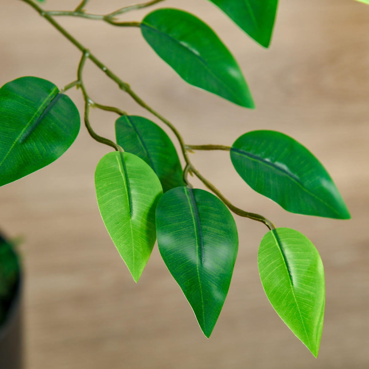 KÜNSTLICHER Ficusbaum groß 135 cm Kunstpflanze, Künstliche Pflanzen im Topf - Grün, Kunststoff (135cm) - HOMCOM