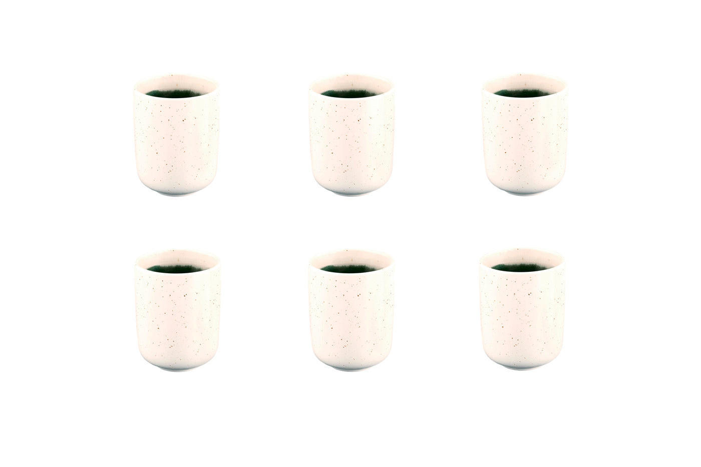 BECHER Oxygen 300ml - 6er-Set - Graugrün - Grün, Keramik (0.3L) - Björn