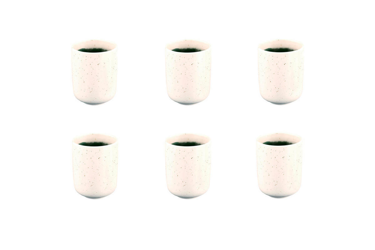 BECHER Oxygen 300ml - 6er-Set - Graugrün - Grün, Keramik (0.3L) - Björn