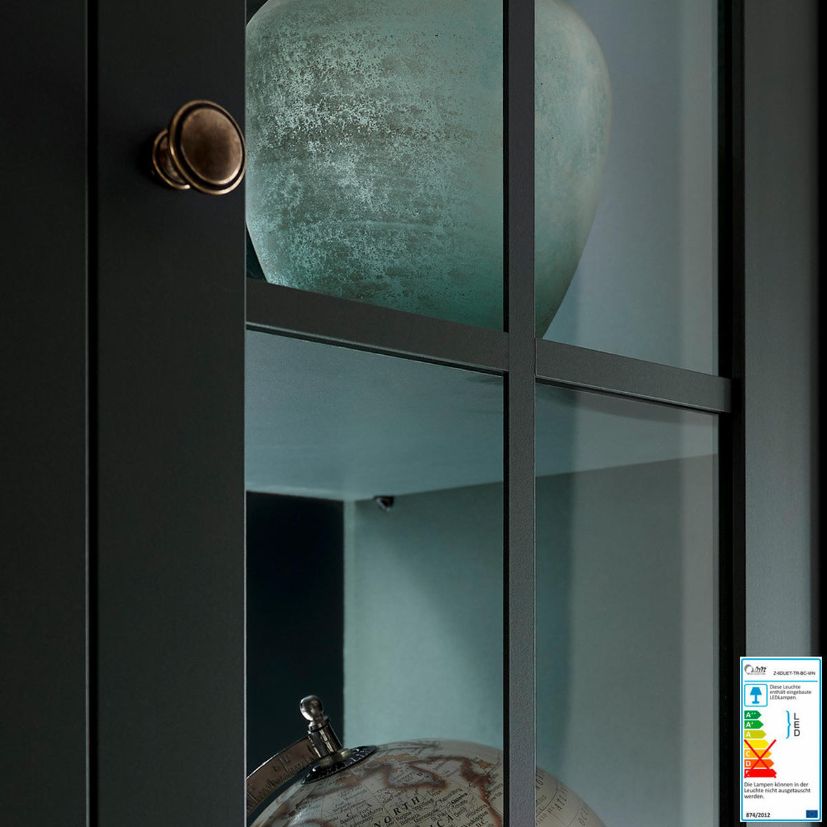 BUFFET Athen-61 - Grün, Holzwerkstoff (130/196/43cm) - Lomado