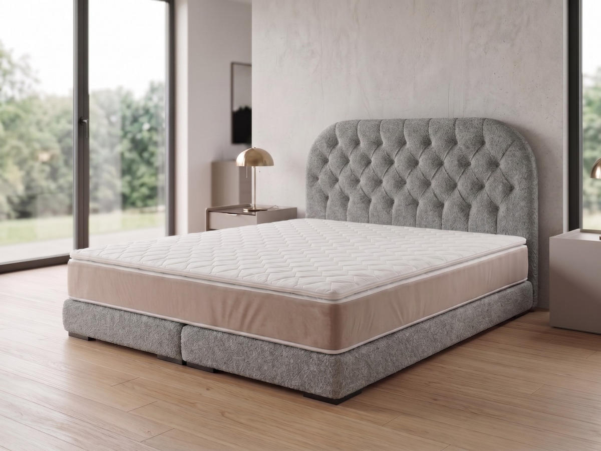 POLSTERBETT LEON4 100x 200 cm Farbe: Grau - Grau, Textil (100/200cm) - A&J MöbelLand