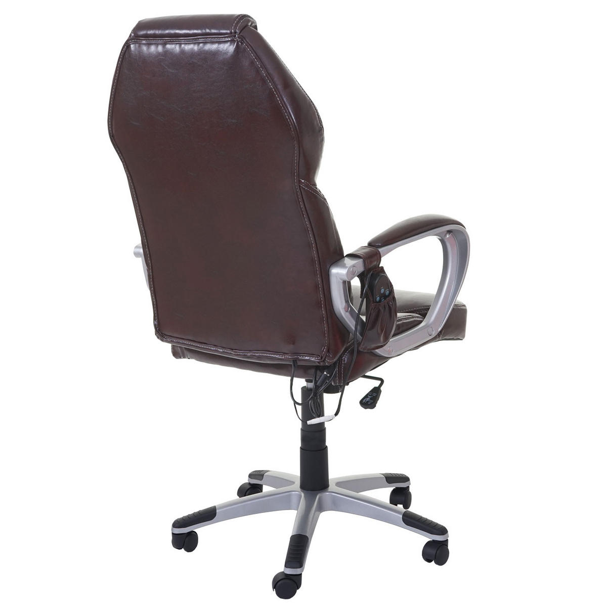 DREHSTUHL mit Massagefunktion HxBxT 123x66x68cm Sitzhöhe 48cm Heizfunktion Massagefunktion Kunstleder Bordeaux - Bordeaux, Kunststoff (66/123/68cm) - PROREGAL